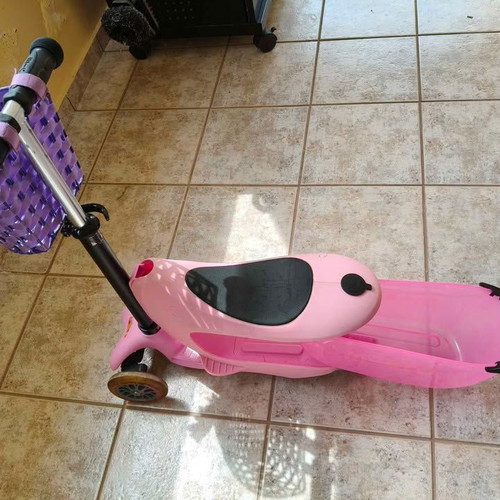 Micro Kids Scooter with Seat, Storage, Basket and Accessories like new