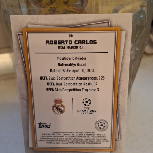 Roberto Carlos Topps Superstars card