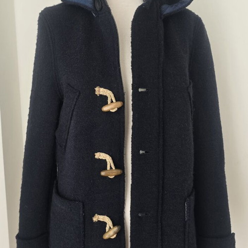 Montgomery coat used, 52% wool, blue, size M
