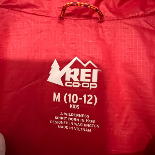 Red puffer jacket for girls 10-12 years like new