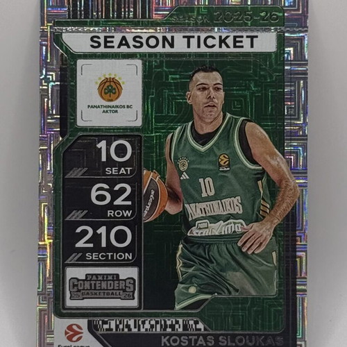 Kostas Sloukas 2025-26 Panini Contenders EuroLeague card like new