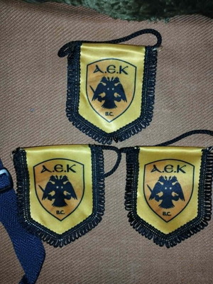 Λαβαράκια AEK BC σετ 3 καινούργια, γνήσια από την μπασκετική ομάδα 2015