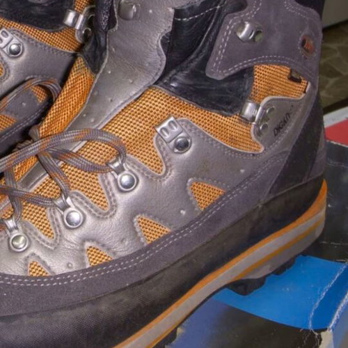 Meindl Mont Blanc GTX hiking boots, grey and orange