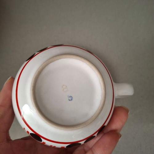 Coffee cup with saucer vintage, used