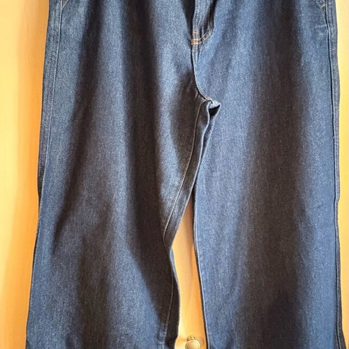 Denim wide leg dark blue Mango size 42 like new