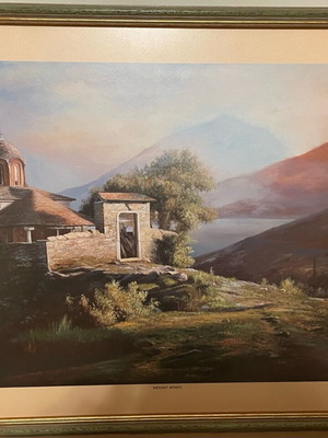 Painting new with wooden frame 55x45 cm