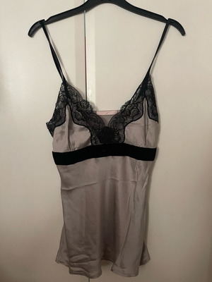 Silk slip top Jad used, grey silver, size S
