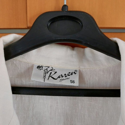 Linen jacket used, white with unique design, formal piece
