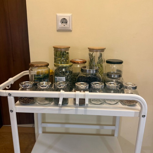 IKEA white trolley three-tier like new with wheels