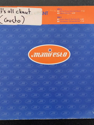 Gusto Let’s All Chant 12'' Maxi Single used, electronic