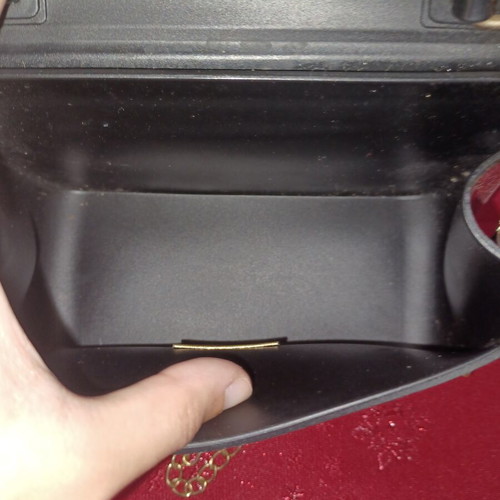 Original Marines Black Patent Leather Handbag like new with Gold Chain