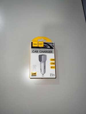 Hoco Z23 Dual USB Car Charger 12W new, white/silver