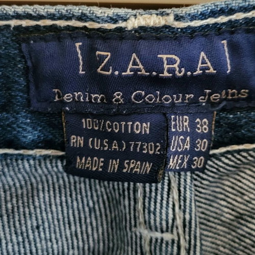 Zara men's denim pants used, wide fit, size 38
