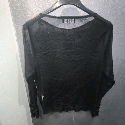 Y2K Sequin mesh top Zanoula like new, black and gold