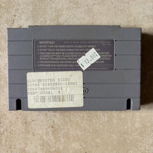 Lemmings Super Nintendo SNES American version