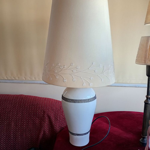 Porcelain table lamp like new, 68 cm height