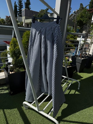 Shein maxi skirt blue checkered new, size small/medium
