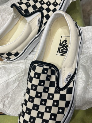 Vans Slip On Rhinestone Checkboard Shoes New Size 41