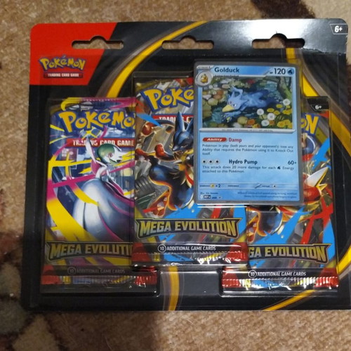 Pokemon TCG Mega Evolution blister new with 3 packs and promo Psyduck