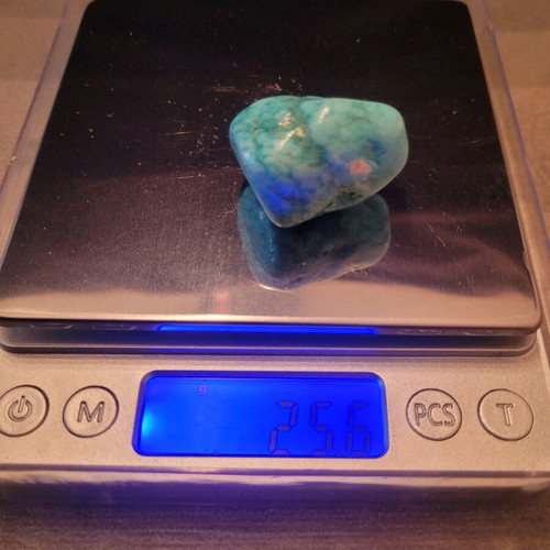 Turquoise precious stone natural from India, 25.6 gr new