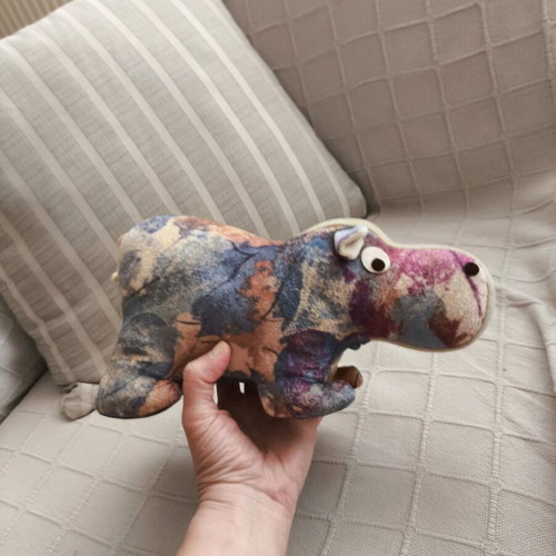 Plush hippopotamus like new decorative item