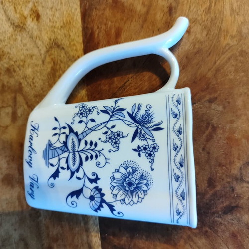 Collectible porcelain spa cup from Karlovy Vary, Czechia