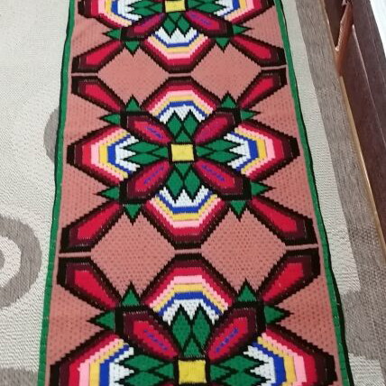 Handmade runner rug 3.80 × 0.53 m