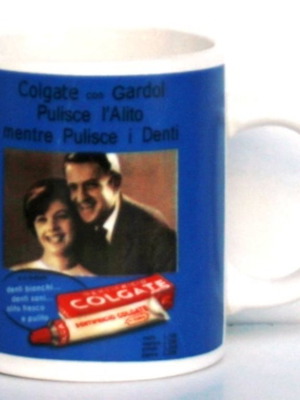 Vintage συλλεκτική κούπα Colgate με εξοχή εικονογράφηση