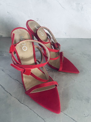 Red Strappy Heeled Sandals Scarlet Edition EU38 new