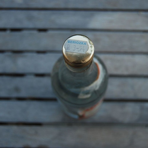 Stolichnaya Russian vodka used, opened bottle 30+ years old