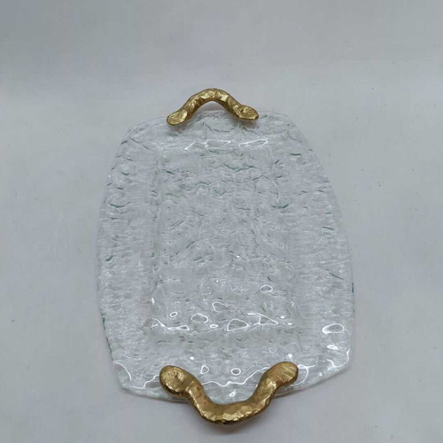 Wedding tray used, made of liquid glass 3x43x29cm