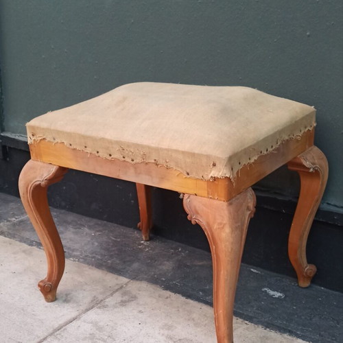 Classic stool used, sturdy, needs upholstery