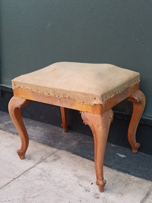Classic stool used, sturdy, needs upholstery
