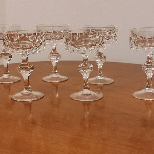 Vintage wine, liqueur and cocktail glasses like new, set of 18