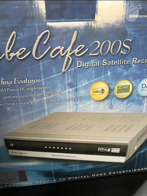 Satellite receiver Cube Cafe 200s used with remote and cables
