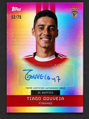 SL Benfica Tiago Gouveia Headshot Heroes Auto Pink Refractor /75 κάρτα