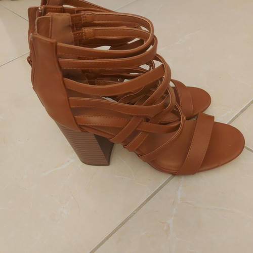 Sandals like new, high platform, size 39, brown