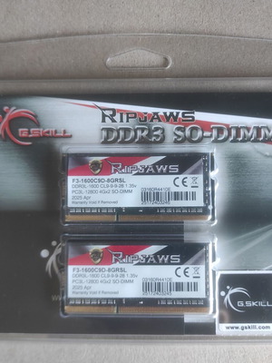 Μνήμες Laptop G.Skill Ripjaws 8GB (2x4GB) DDR3L 1600MHz CL9 καινούργιες