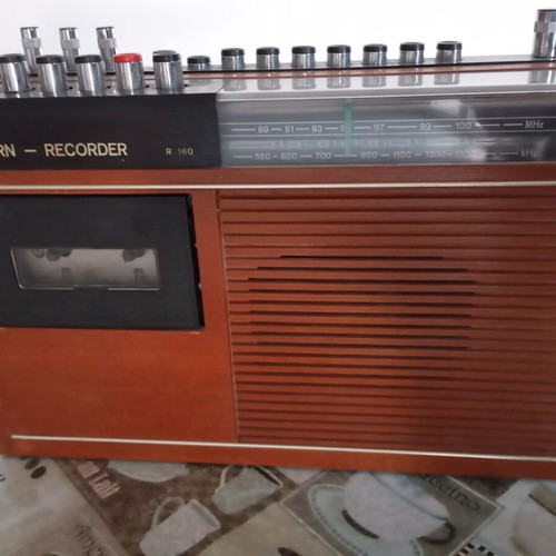 Vintage radio cassette player used, 1970s