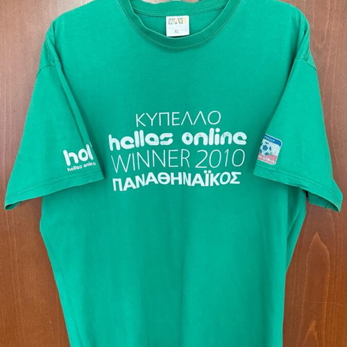 Panathinaikos 2010 Cup Final T-shirt used, authentic