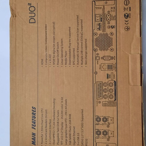 Vu+ Duo² satellite receiver used with original box and accessories