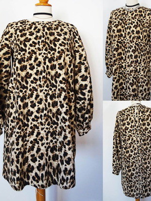 Leopard dress new, size 38, elegant loose fit