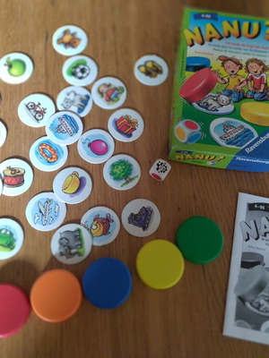 Vintage Nanu board memory game for 2-4 players 4+ years used Ravensburger