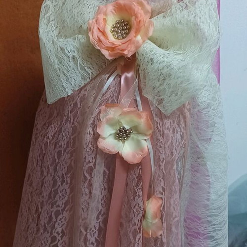 Vintage baptism candle for girls new