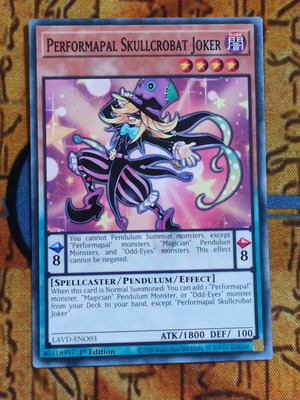 Performapal Skullcrobat Joker κάρτα εφέ Yu-Gi-Oh!
