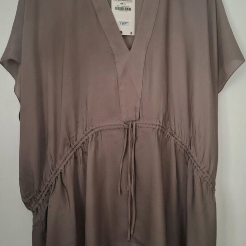 Zara women's asymmetrical tunic brown new XS-S