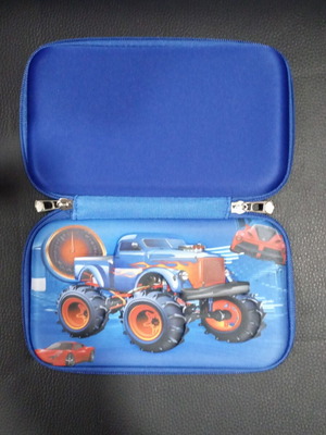 3D Pencil Case Large Cars 23x13x4.5cm new