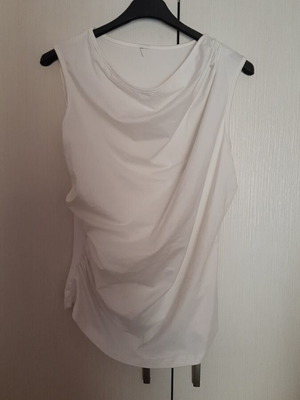Draped blouse white, like new, sizes M and L