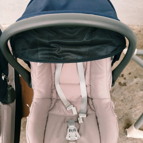 Inglesina Trilogy stroller set used with car seat and accessories