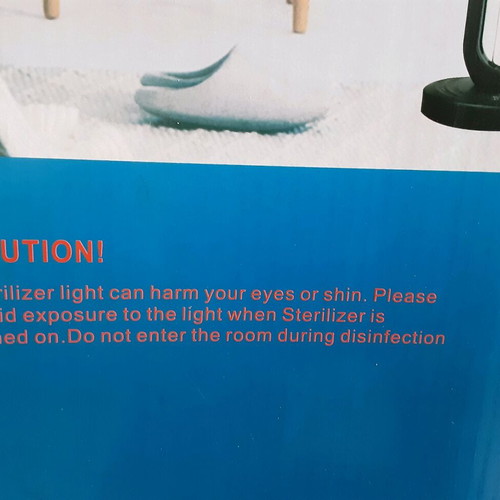 Professional space sterilization lamp with ozone and UV-C ultraviolet light used